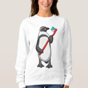 Pinguin-Zahnbürste Sweatshirt