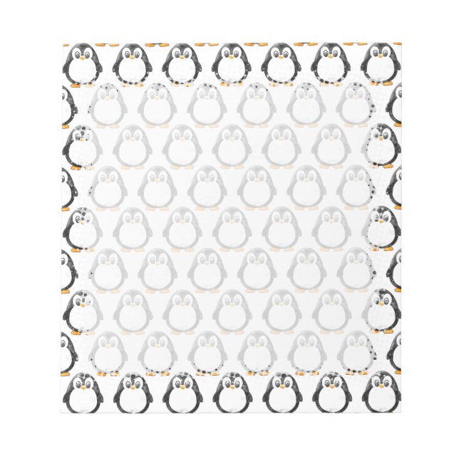 Pinguin Zeichnend Notizblock (Vorderseite)