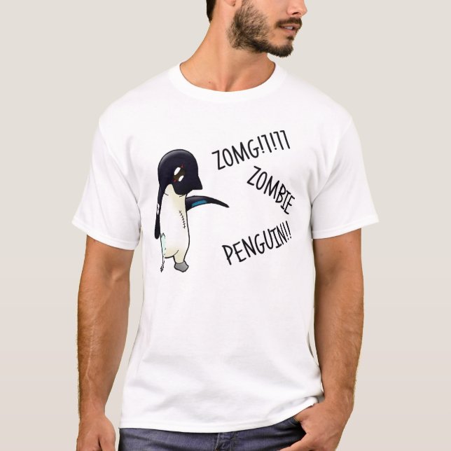 Pinguin Zumbie T-Shirt (Vorderseite)