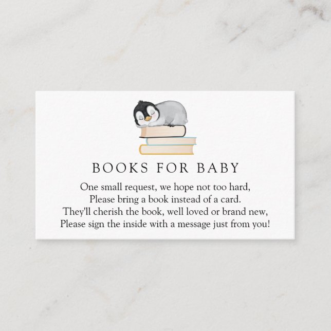 Pinguinbücher für Babyanfragen Begleitkarte (Vorderseite)
