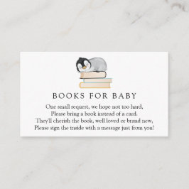 Pinguinbücher für Babyanfragen Begleitkarte
