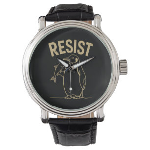 Pinguine Aktivismus Protest Vintage widerstehen Armbanduhr