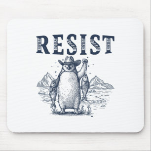 Pinguine Aktivismus Vintage Grafik widerstehen  Mousepad