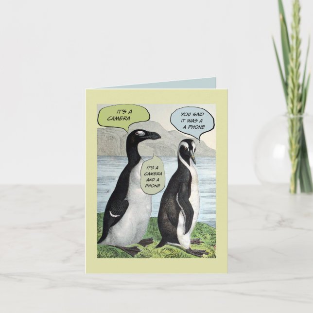 Pinguine Alberne Geburtstagskarte Karte (Vorderseite)