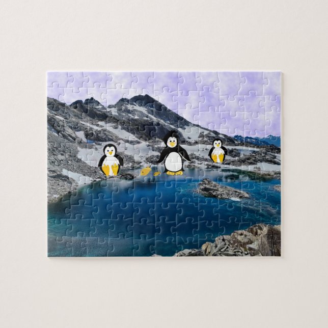 Pinguine-Angeln Puzzle (Horizontal)