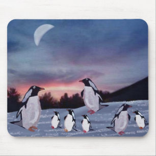 Pinguine auf Eis Mousepad
