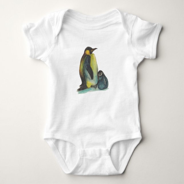 Pinguine Baby Jersey Bodysuit Strampler (Vorderseite)