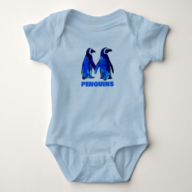 Pinguine Baby Strampler (Vorderseite)
