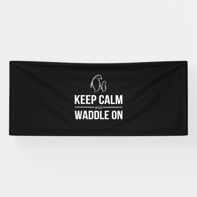 Pinguine Behielt Ruhe und Gaddel auf Banner (Horizontal)