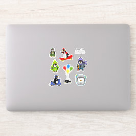 Pinguine bei Play Custom-Cut Vinyl Sticker