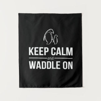 Pinguine Bleiben Ruhig Und Watscheln Weiter Wandteppich