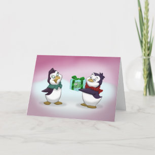 Pinguine "Cooles Weihnachten"-Karte Feiertagskarte