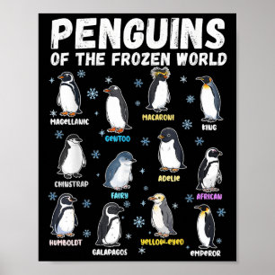 Pinguine des gefrorenen Weltpinguins geben Männern Poster