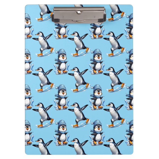 Pinguine Design Klemmbrett (Vorderseite)