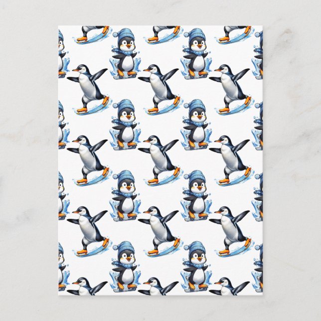 Pinguine Design Postkarte (Vorderseite)