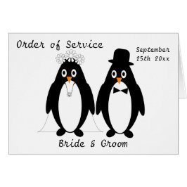 Pinguine Design Wedding Order of Service