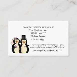 Pinguine, die Einschließungskarten Wedding sind Begleitkarte