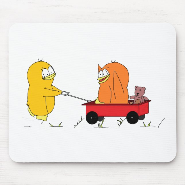 Pinguine, die in einem Lastwagen spielen Mousepad (Vorne)