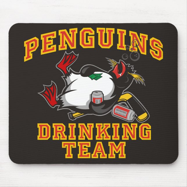 Pinguine, die Team-Mausunterlage trinken Mousepad (Vorne)