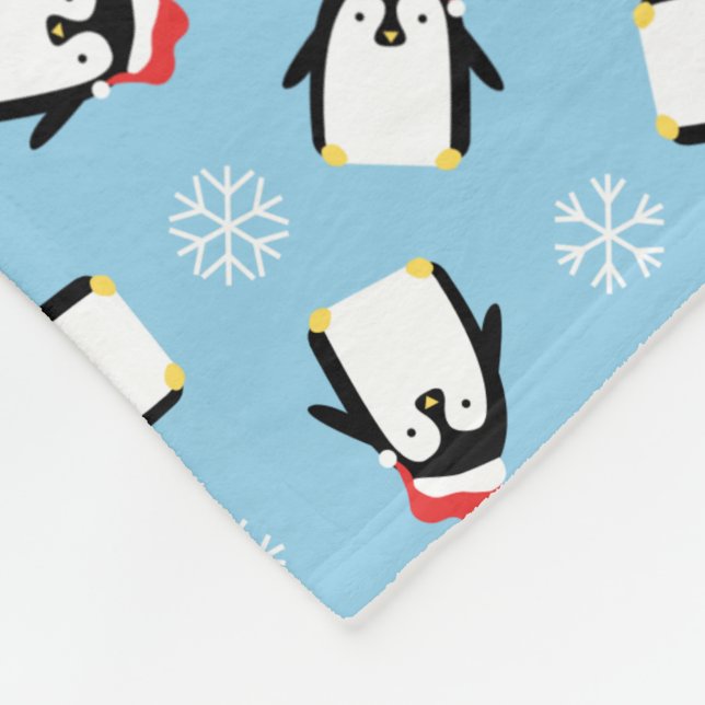 Pinguine Fleecedecke (Ecke)