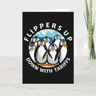 Pinguine Flossen Hoch Protest Gegen Trump Zölle Karte
