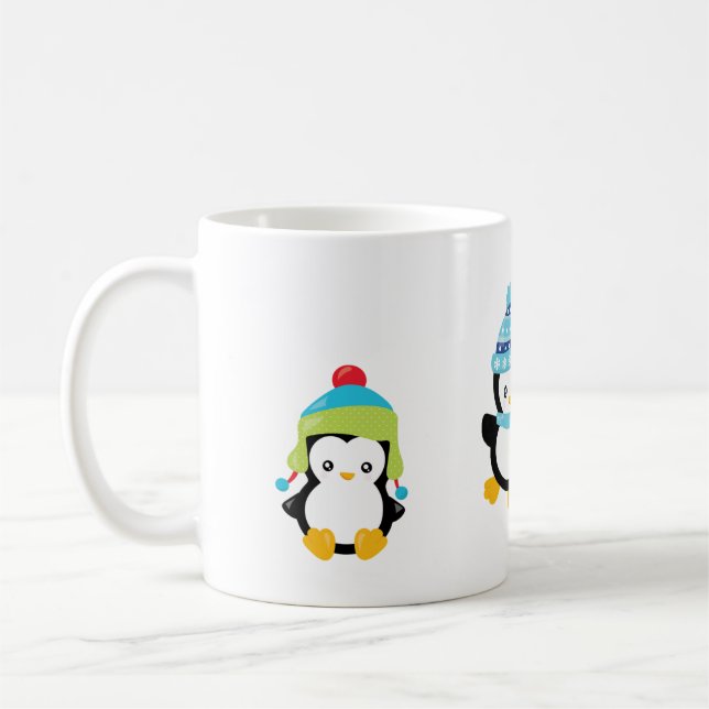 Pinguine für den Winter Kaffeetasse (Links)