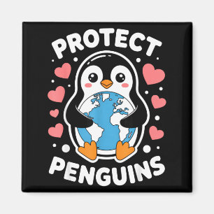 Pinguine für Tierliebhaber schützen - Süße Arterha Magnet