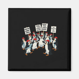Pinguine gegen Tariff Funny Pinguin Antizoll Magnet