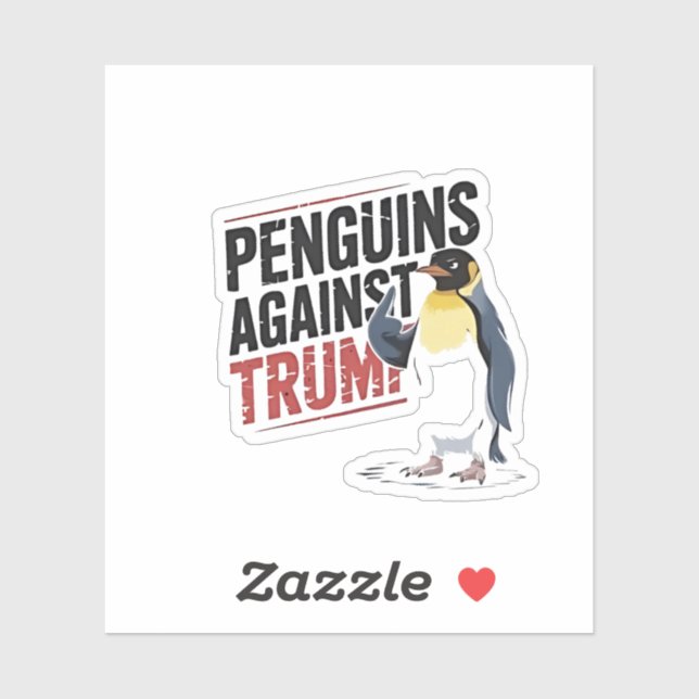 Pinguine gegen Trump gegen Trump USA Aufkleber (Blatt)