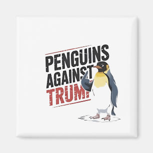 Pinguine gegen Trump gegen Trump USA Magnet