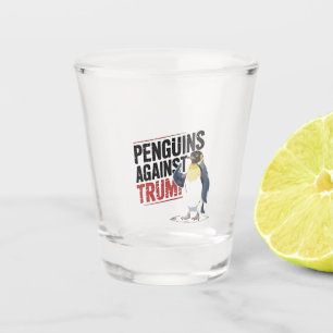 Pinguine gegen Trump gegen Trump USA Schnapsglas