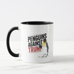 Pinguine gegen Trump gegen Trump USA Tasse