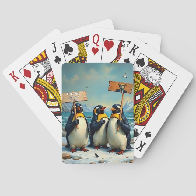 Pinguine gegen Trump Spielkarten (Rückseite)