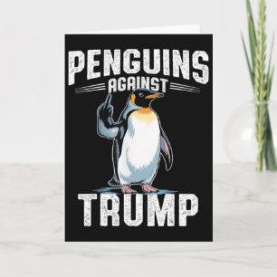 Pinguine gegen Trump wehren - Pinguin-Steuer F Karte