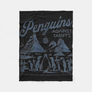 Pinguine gegen Zölle Heard Island Funny Trump Fleecedecke