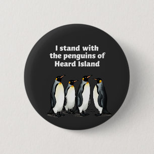 Pinguine gegen Zölle und Trump-Garten-Flagge Button