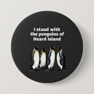 Pinguine gegen Zölle und Trump-Garten-Flagge Button