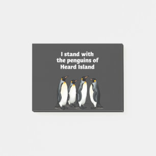 Pinguine gegen Zölle und Trump-Garten-Flagge Post-it Klebezettel