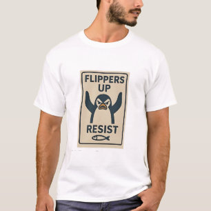 Pinguine gegen Zölle und Trump-Garten-Flagge T-Shirt