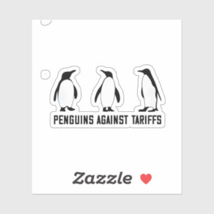 Pinguine gegen Zölle und Trump-Steuerpolitik Aufkleber