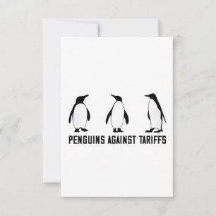 Pinguine gegen Zölle und Trump-Steuerpolitik Dankeskarte