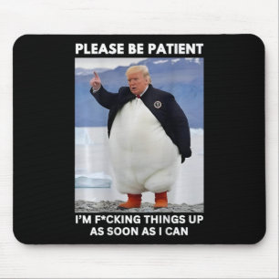 Pinguine gegen Zölle und Trumpf-Protesthänder Mousepad