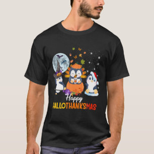 Pinguine Halloween und frohe Weihnachten glücklic T-Shirt