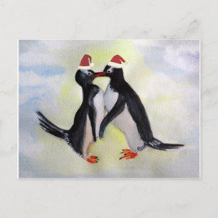 Pinguine Holiday Postcard Postkarte