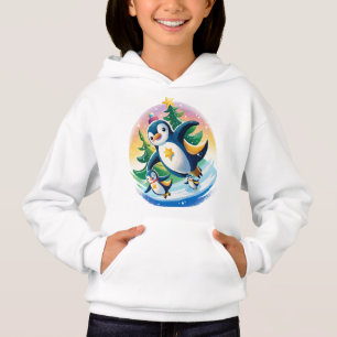 Pinguine Ice Skaten Hoodie