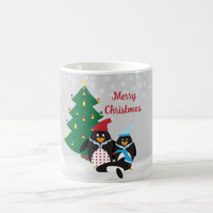 Pinguine im Schnee Weihnachten Kaffeetasse
