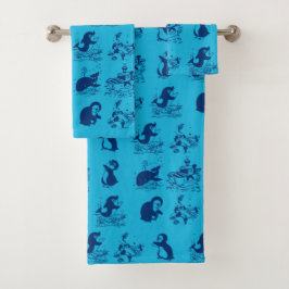 Pinguine in der Antarktis Badhandtuch Set