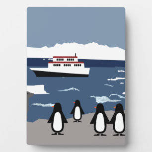 Pinguine in der Antarktis Fotoplatte