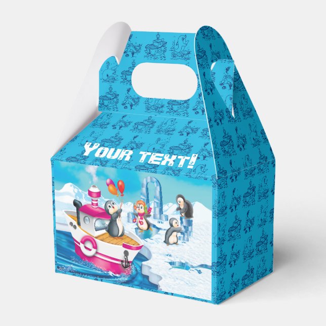 Pinguine in der Antarktis für den Jungen Geschenkschachtel (Vorderseite)
