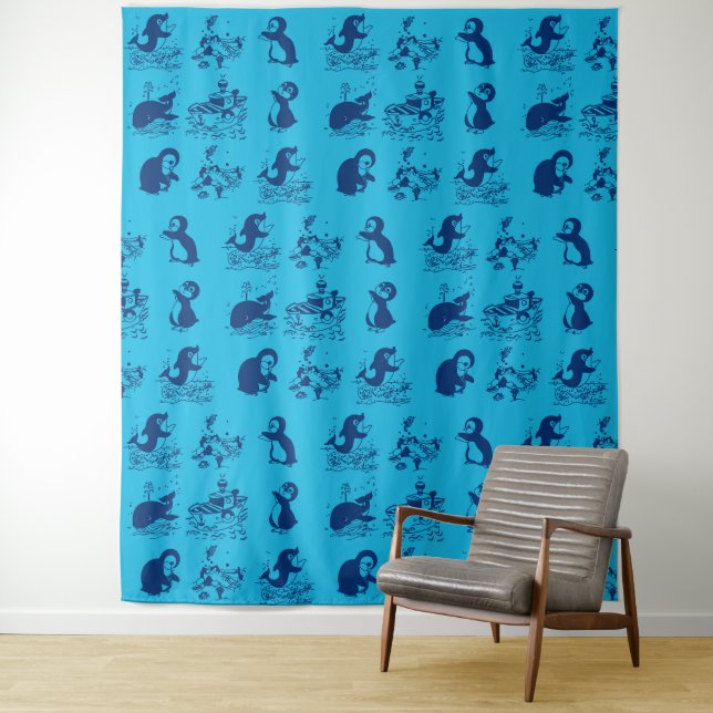Pinguine in der Antarktis Wandteppich (Beispiel)